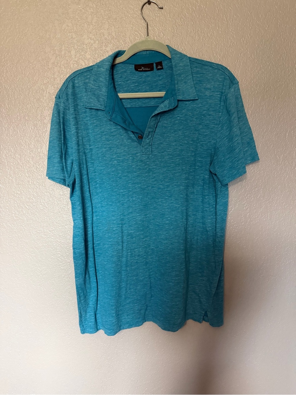 Marc Anthony Women's Crop Top Polo in Teal Blue